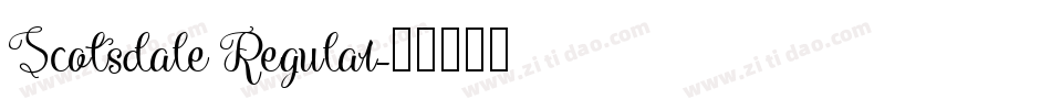 Scotsdale Regular字体转换
